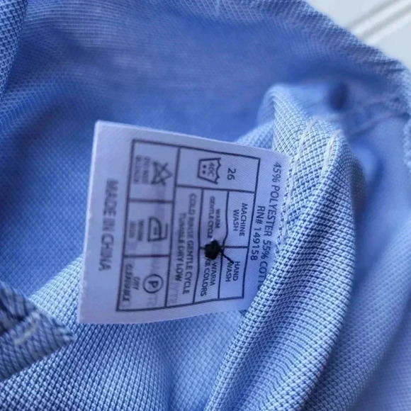 NWT Craft+Flow Casual Blue Short Sleeve Button Down Shirt Boys Sz 7 - Picture 8 of 9